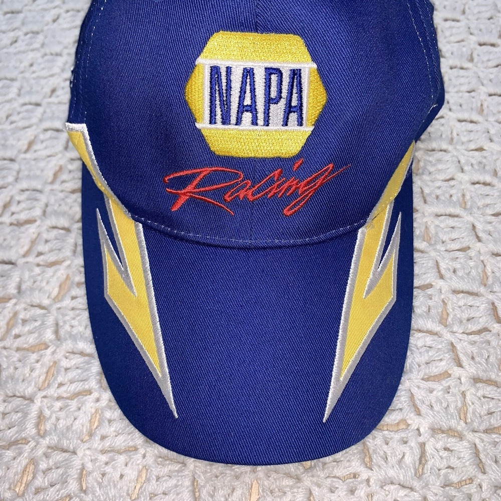 NAPA Racing Cap #55 Michael Waltrip Hat Nascar Ball Cap‎ Blue Yellow Strapback.